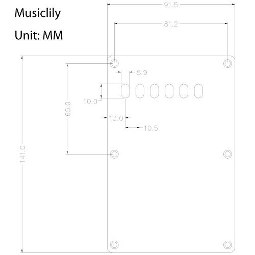 Musiclily M233 Задняя крышка для Squier, 1 слой, белая.